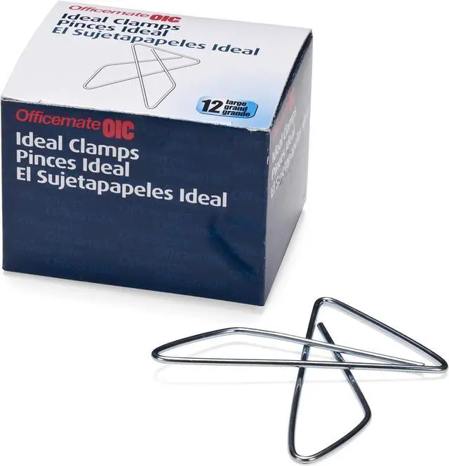 Alt view image 6 of 7 - Officemate Butterfly Clips, Large, 1.875 inch x 2.625 inch, 144 Clips (12 Boxes of 12 Each) (99966), Silver