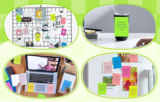 Alt view image 7 of 7 - (15 Pads) Lined Sticky Notes 4x6 in, Bright Large Notepads with Lines | School Supplies and Oce Supplies, Easy to Post for Home, Office, Notebook, Super Sticking Power, Clean Removal