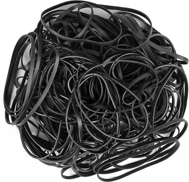 Alt view image 3 of 7 - KJAHLAL 150 Pcs Black Rubber Band, Colorful Rubber Bands Size 33, Strong Elastic Band Loop Office Supplies, Suitable for Office School Home