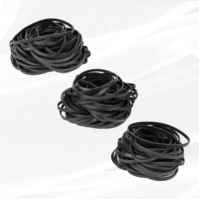 Alt view image 4 of 7 - KJAHLAL 150 Pcs Black Rubber Band, Colorful Rubber Bands Size 33, Strong Elastic Band Loop Office Supplies, Suitable for Office School Home