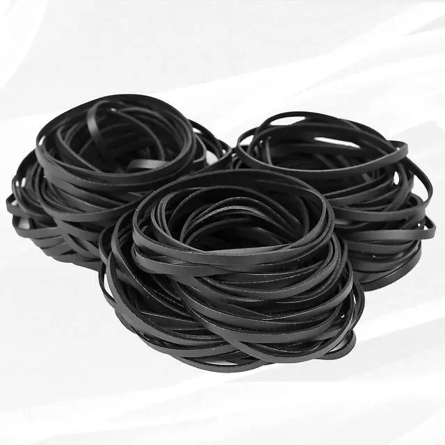 Alt view image 5 of 7 - KJAHLAL 150 Pcs Black Rubber Band, Colorful Rubber Bands Size 33, Strong Elastic Band Loop Office Supplies, Suitable for Office School Home