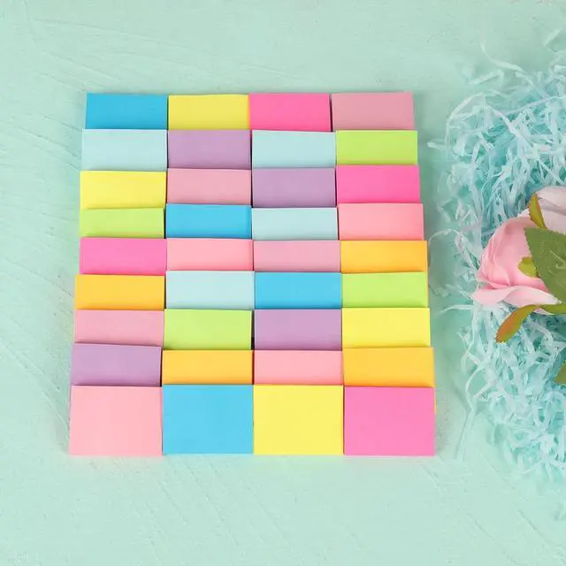 Alt view image 3 of 5 - (40 Pads) Sticky Notes 1.5x2, 10 Bight Colors Mini Self-Stick Note Pads | Small Sticky Notes, Strong Adhesive, Clean Removal, Easy to Post for School, Home, Office