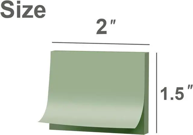 Alt view image 2 of 6 - (50 Pads) Sticky Notes 1.5x2, Vintage Colors, 10 Colors Self Sticky Notes | Easy to Post for Home, Office, Notebook
