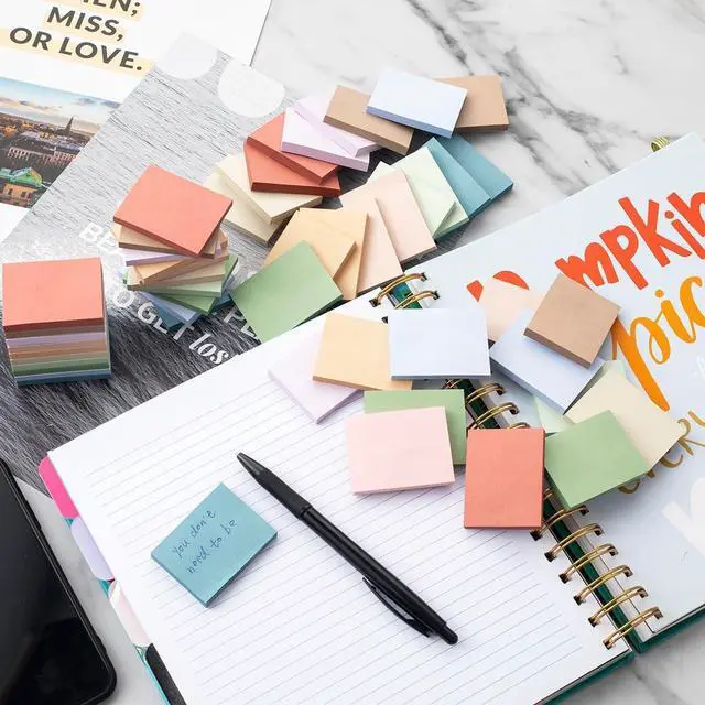Alt view image 4 of 6 - (50 Pads) Sticky Notes 1.5x2, Vintage Colors, 10 Colors Self Sticky Notes | Easy to Post for Home, Office, Notebook