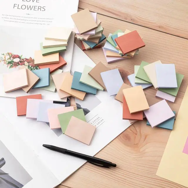 Alt view image 5 of 6 - (50 Pads) Sticky Notes 1.5x2, Vintage Colors, 10 Colors Self Sticky Notes | Easy to Post for Home, Office, Notebook