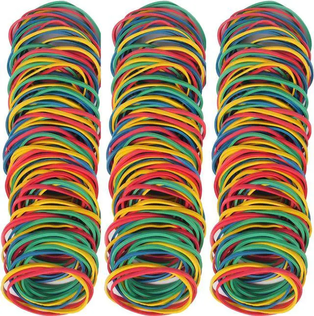 Alt view image 3 of 6 - AMUU Rubber Bands Size 33 200pcs Wide Rubber Bands for Office Supplies | Small Elastic Band School Home Strong Blue Green Yellow Red