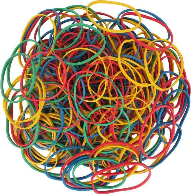 Alt view image 4 of 6 - AMUU Rubber Bands Size 33 200pcs Wide Rubber Bands for Office Supplies | Small Elastic Band School Home Strong Blue Green Yellow Red