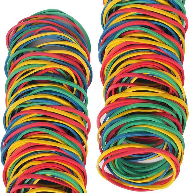 Alt view image 5 of 6 - AMUU Rubber Bands Size 33 200pcs Wide Rubber Bands for Office Supplies | Small Elastic Band School Home Strong Blue Green Yellow Red