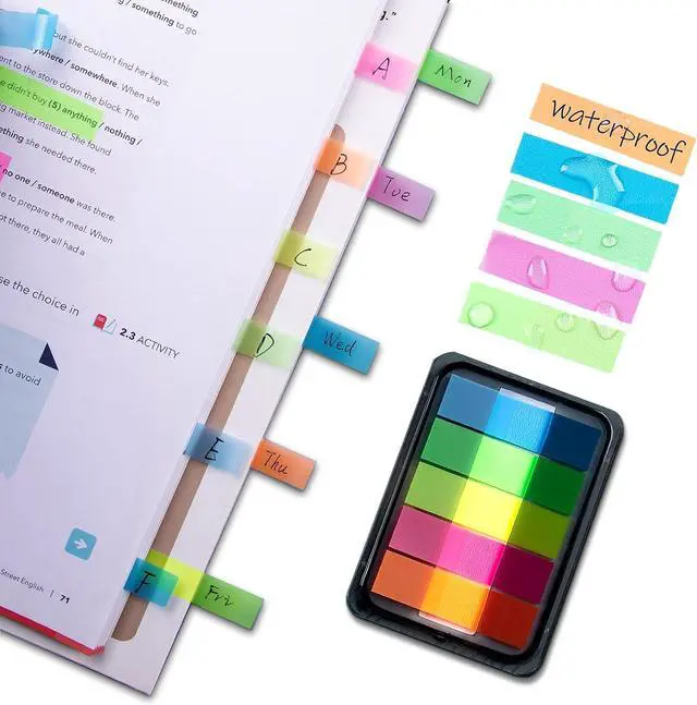 Alt view image 4 of 7 - Golcellia 300 Pcs Transparent Sticky Tabs, Pop Up Page Markers for Books | Writable repositionable page markers for books, notebooks, planners, files, Bible study and back to school supplies
