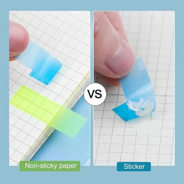 Alt view image 6 of 7 - Golcellia 300 Pcs Transparent Sticky Tabs, Pop Up Page Markers for Books | Writable repositionable page markers for books, notebooks, planners, files, Bible study and back to school supplies