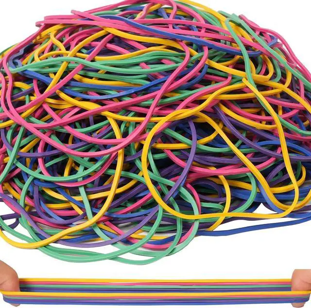 Alt view image 2 of 6 - Rubber Bands Size #117A 190pcs Strong Elastic Bands for Office Supplies | Large Big Long Rubber Band Trash Cans File Folders Litter Box (7" x 1/16")
