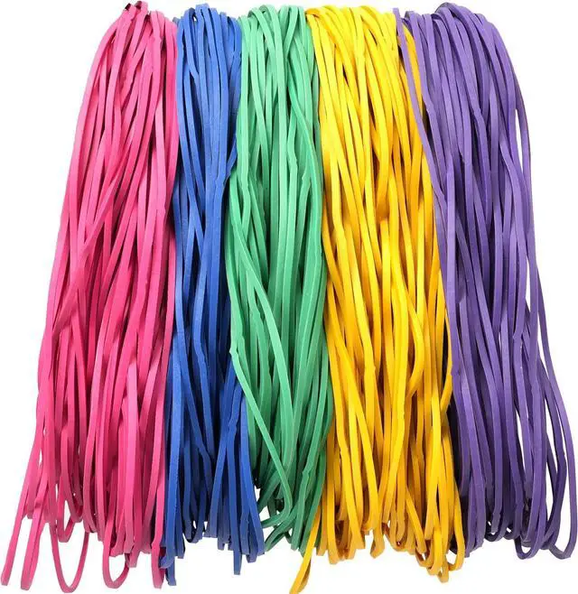 Main image of Rubber Bands Size #117A 190pcs Strong Elastic Bands for Office Supplies | Large Big Long Rubber Band Trash Cans File Folders Litter Box (7" x 1/16")