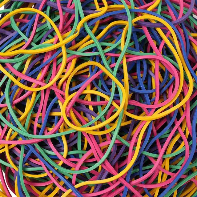 Alt view image 4 of 6 - Rubber Bands Size #117A 190pcs Strong Elastic Bands for Office Supplies | Large Big Long Rubber Band Trash Cans File Folders Litter Box (7" x 1/16")