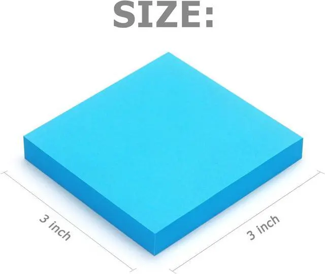 Alt view image 2 of 7 - Pop Up Sticky Notes 3x3 inch Bright Colors Self-Stick Pads 6 Pads/Pack 100 Sheets/Pad Total 600 Sheets | Ideal for Office, School, and Home Reminders.