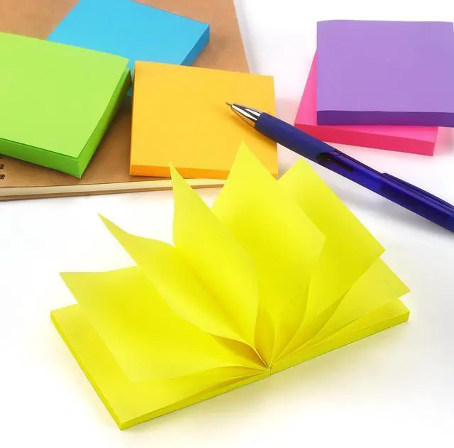 Alt view image 5 of 7 - Pop Up Sticky Notes 3x3 inch Bright Colors Self-Stick Pads 6 Pads/Pack 100 Sheets/Pad Total 600 Sheets | Ideal for Office, School, and Home Reminders.