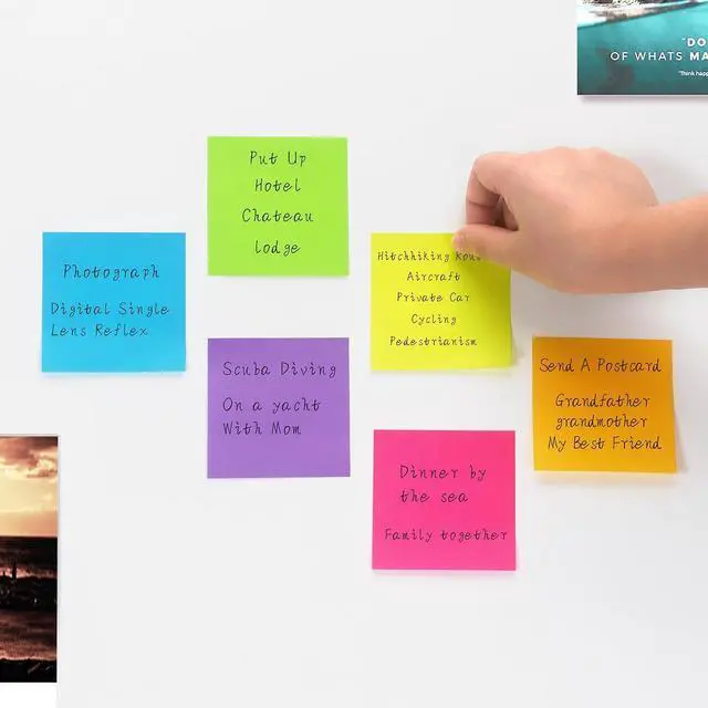 Alt view image 6 of 7 - Pop Up Sticky Notes 3x3 inch Bright Colors Self-Stick Pads 6 Pads/Pack 100 Sheets/Pad Total 600 Sheets | Ideal for Office, School, and Home Reminders.