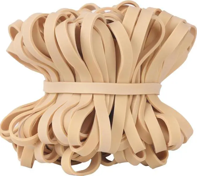 Alt view image 4 of 5 - Foshine Rubber Bands Size #64, Elastic Band Beige 0.5bl about 110Pcs Wide Rubber Band For Office Home Supplies(3 1/2" x 1/16") | Rubber Band For Office Supplies Home (3 1/2" x 1/16")