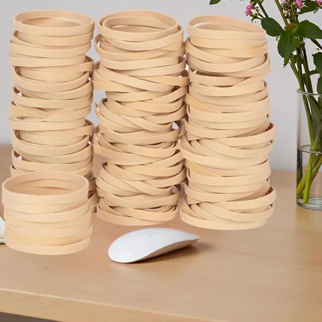 Alt view image 5 of 5 - Foshine Rubber Bands Size #64, Elastic Band Beige 0.5bl about 110Pcs Wide Rubber Band For Office Home Supplies(3 1/2" x 1/16") | Rubber Band For Office Supplies Home (3 1/2" x 1/16")