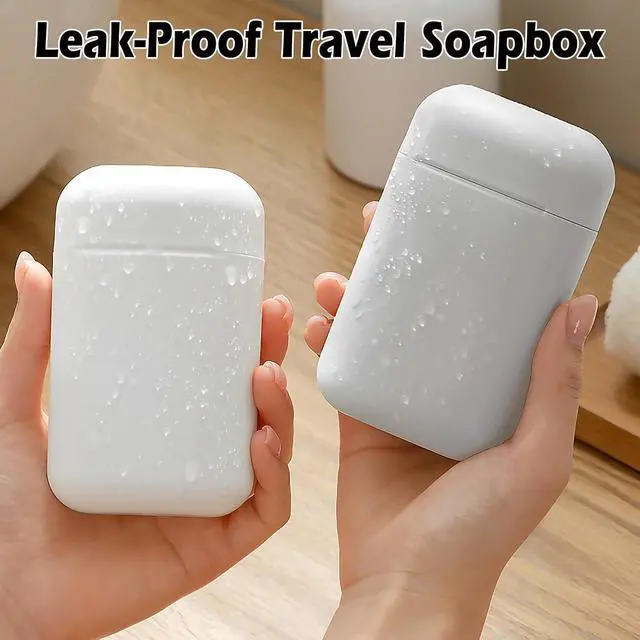 Alt view image 2 of 6 - AIDIMMING Travel Soap Case, Leakproof Bar Soap Holder with Drain Tray, Gray | Compact bar soap travel case for one regular bar; removable draining layer for gym, camping, hotels and business trips