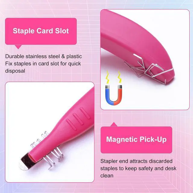 Alt view image 2 of 7 - Magnetic Staple Remover 5 Pack | Ergonomic Staple Puller, Quick and Effortless Staple Removal, for School & Home Office