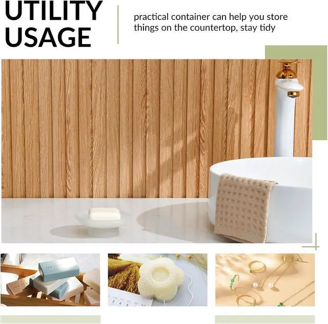 Alt view image 6 of 7 - Aomasi Glass Round Soap Holder for Bathroom Shower Sink, Frosted | Substantial Glass Soap Dishes, Anti-slip Thickened Base, Sponges & Brushes Storage, Easy to Clean, Smooth Round Edges