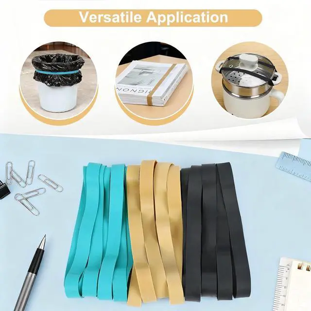 Alt view image 7 of 7 - 36Pcs Large Rubber Bands Heavy Duty, Size#107, Thick | Extra Wide Big Rubber Bands for Office Supplies, Industrial & Power Wheels Traction, Reusable Ranger Bands