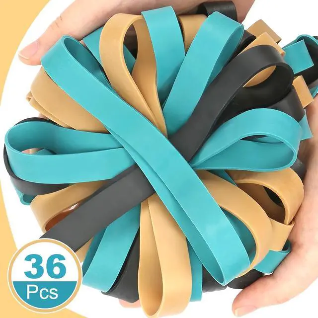 Alt view image 5 of 7 - 36Pcs Large Rubber Bands Heavy Duty, Size#107, Thick | Extra Wide Big Rubber Bands for Office Supplies, Industrial & Power Wheels Traction, Reusable Ranger Bands