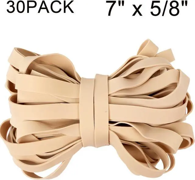 Alt view image 3 of 7 - AMUU Rubber Bands Thick Size #107 Wide 30 Pack Big Elastics Bands Large Long Rubber Bands for Office Supply File Folders Box Books Gifts Notebook(7" x 5/8")