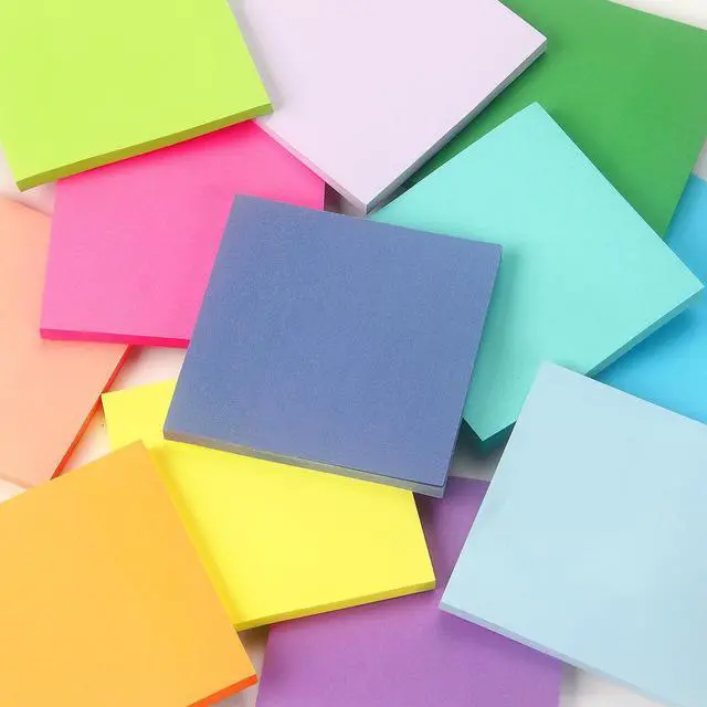 Alt view image 6 of 7 - OSBOO Sticky Notes 3x3 with 12 Pack Bright Colors, 50 Sheets/Pad | Bright Colors Self-Stick Notes Pads, Bulk Pack of 600 Sheets, Easy to Stick and Remove, Perfect for Office, School and Home