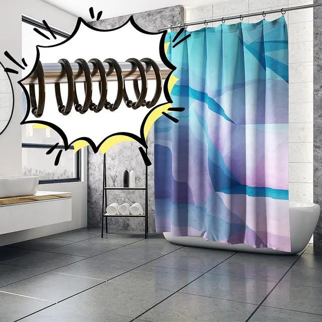 Alt view image 2 of 7 - Shower Curtain Rings-12 Pack- Plastic Shower Curtain Hooks O-Shaped Rings Hook Glide Easily on Bathroom Shower Rod(Bronze)