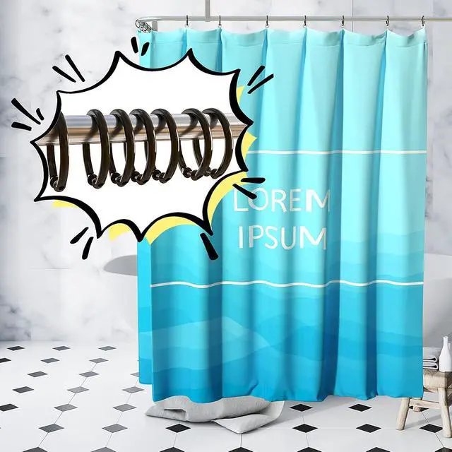 Alt view image 7 of 7 - Shower Curtain Rings-12 Pack- Plastic Shower Curtain Hooks O-Shaped Rings Hook Glide Easily on Bathroom Shower Rod(Bronze)