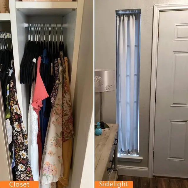 Alt view image 5 of 7 - KXLife Small Spring Tension Curtain Rod 7.5 to 11.5 Inch, 2 Pack, White | Adjustable Short Tension Rod, Tension Mounted No Drill, Fit for Narrow Window, Sidelight, Cupboard Dividers