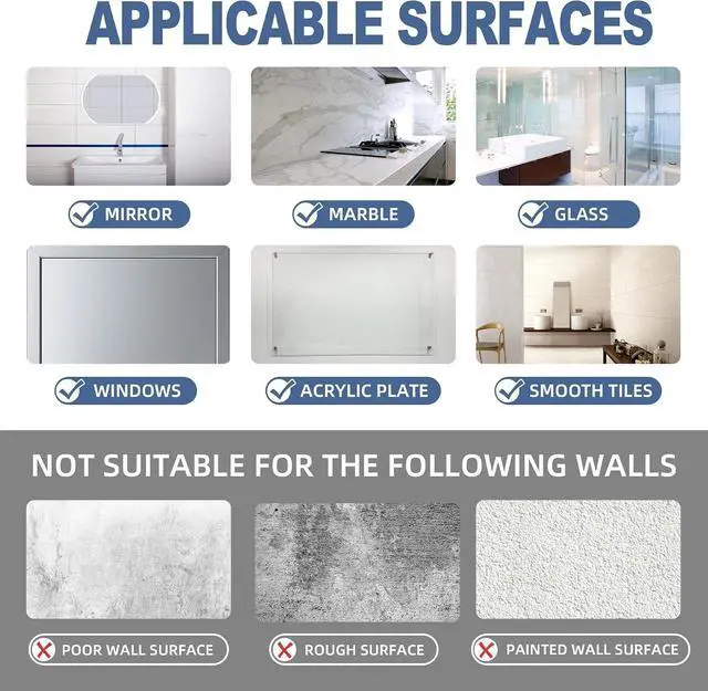 Alt view image 4 of 7 - 4 Pack Adhesive Curtain Rod Holders, No Drilling Shower Curtain Tension Rod Support Holder, Transparent Clear Durable Bathroom Rod Bracket
