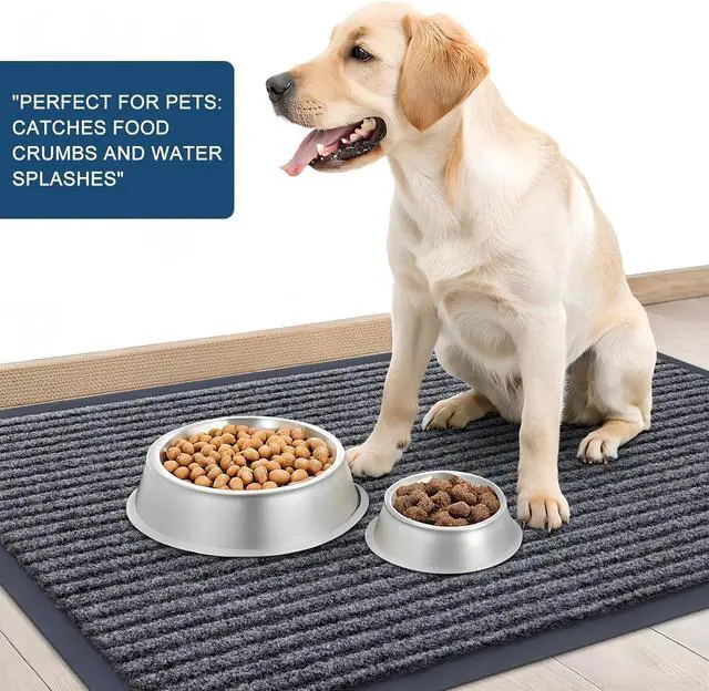 Alt view image 6 of 7 - OLANLY Front Door Mat 29.5x17, Waterproof Heavy-Duty Indoor Outdoor Doormat | Grey, Absorbent, Stain and Fade Resistant, Non-Slip Backing, Easy-Clean Welcome Floor Mat for Entryway, Patio and Porch