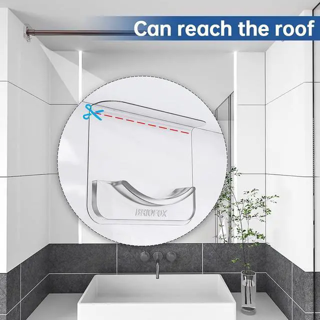 Alt view image 3 of 6 - BRIOFOX Adhesive Shower Curtain Rod Holder | No Drilling | Invisible Wall Mount Holder | Transparent Rod Retainer, 2 Pack(Rod Not Included)