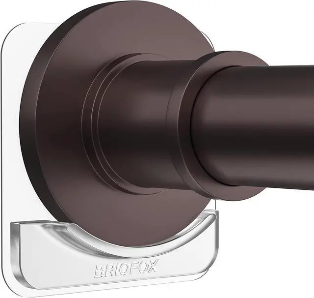 Main image of BRIOFOX Adhesive Shower Curtain Rod Holder | No Drilling | Invisible Wall Mount Holder | Transparent Rod Retainer, 2 Pack(Rod Not Included)