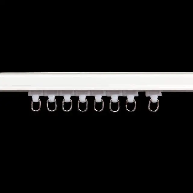 Alt view image 3 of 3 - Hoeflife Ceiling Curtain Track Pulleys, 20PCS, Curtain Track Ceiling Mount, Room Divider Curtain Rod or Wall with Rolling Hooks, Ceiling Shower Curtain Tracks Perfect for Privacy in Open Rooms