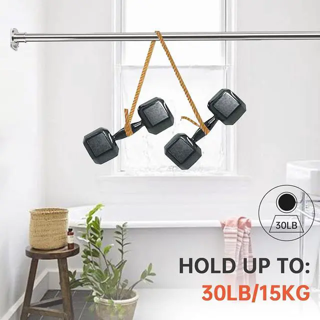Alt view image 4 of 6 - BRIOFOX Adhesive Shower Curtain Rod Holder | No Drilling | Invisible Wall Mount Holder | Transparent Rod Retainer, 2 Pack(Rod Not Included)