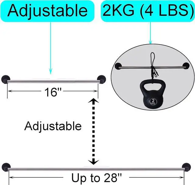 Alt view image 2 of 6 - YYST Type B 16"-28" Magnetic Curtain Rods for Metal Doors Magnetic Rod Extends for Iron and Steel Place, Magnetic Cafe Curtain Rod- W Magnets (Black-1)
