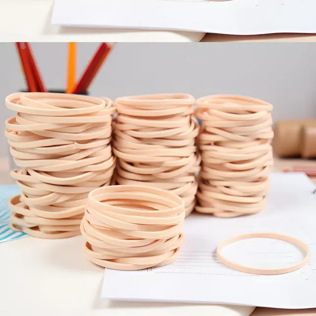 Alt view image 5 of 7 - Rubber Bands Size #33 Beige 120pcs Elastic Rubber Bands for Office Supplies