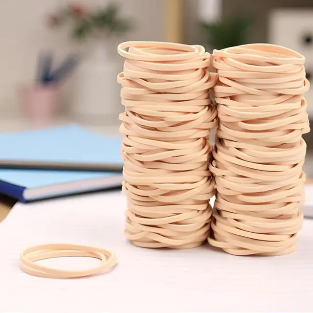 Alt view image 6 of 7 - Rubber Bands Size #33 Beige 120pcs Elastic Rubber Bands for Office Supplies