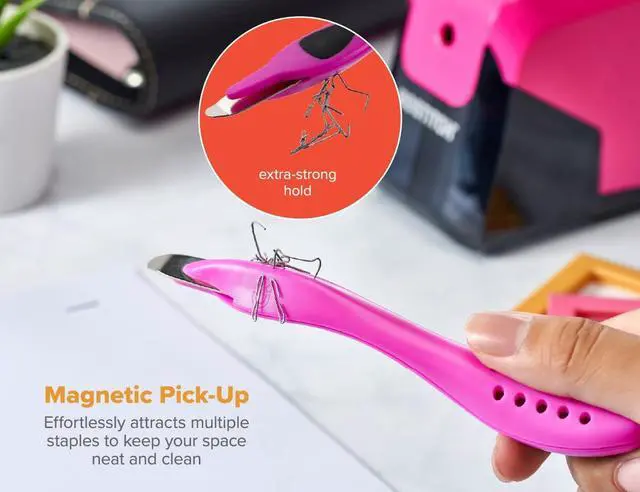 Alt view image 4 of 7 - Bostitch Professional Magnetic Easy Staple Remover, Neon Colors, 3 Pack | Staple Remover Tool for Home & School