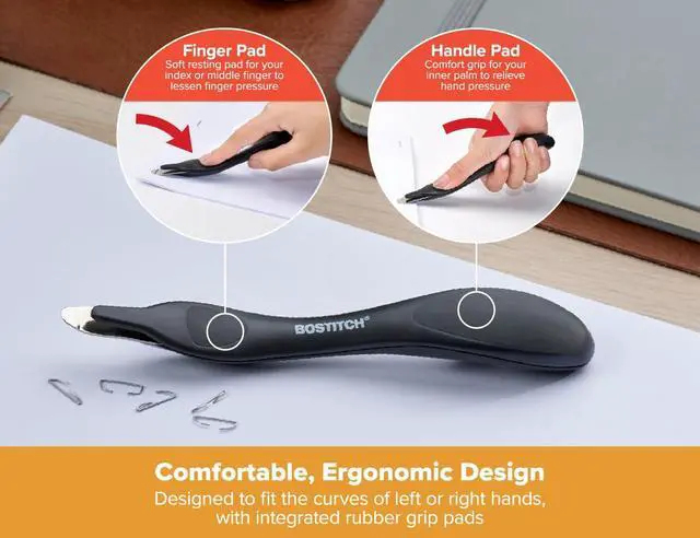 Alt view image 2 of 7 - Bostitch Office Easy Staple Remover, Magnetic Tip, 3-Pack (40000M-BLK-3PK)