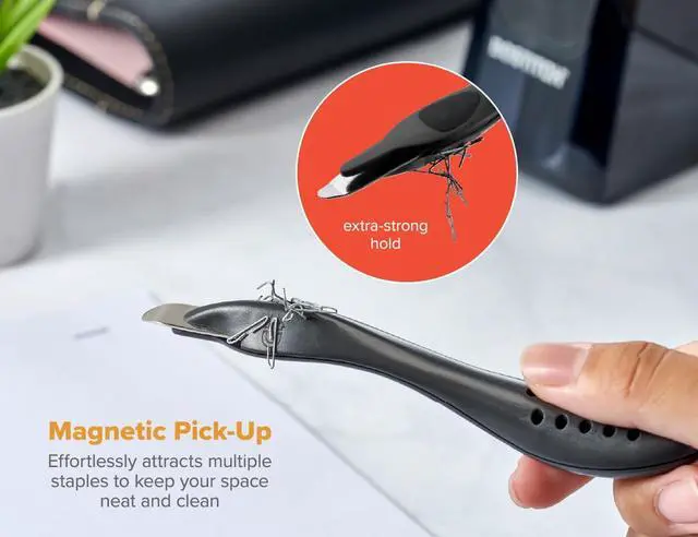 Alt view image 4 of 7 - Bostitch Office Easy Staple Remover, Magnetic Tip, 3-Pack (40000M-BLK-3PK)
