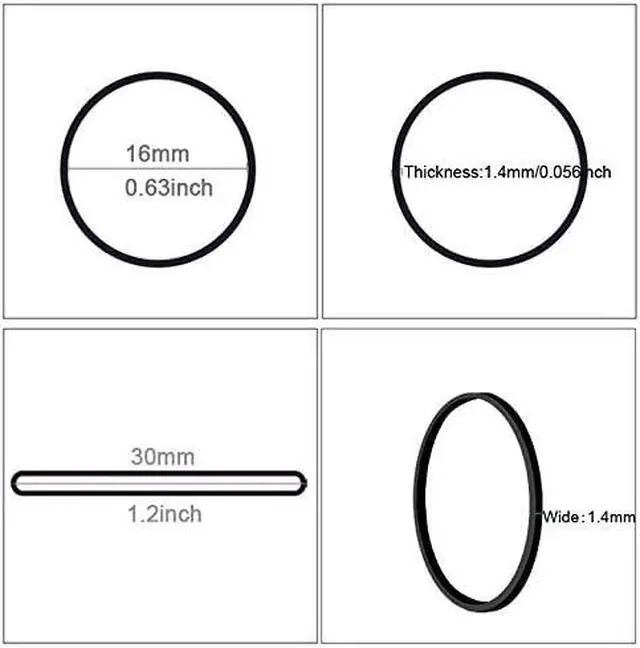 Alt view image 2 of 6 - AMUU rubber bands small Mini Elastic Bands black white 1200pcs | Rubber Band for Office Supplies School Home