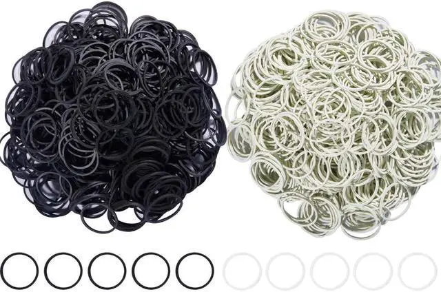 Alt view image 4 of 6 - AMUU rubber bands small Mini Elastic Bands black white 1200pcs | Rubber Band for Office Supplies School Home