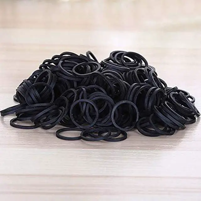 Alt view image 6 of 6 - AMUU rubber bands small Mini Elastic Bands black white 1200pcs | Rubber Band for Office Supplies School Home