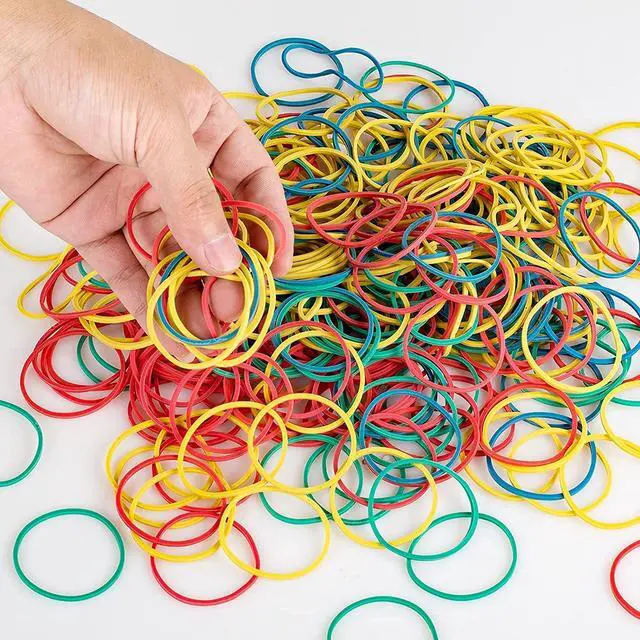 Alt view image 4 of 5 - 700PCS Multicolor Rubber Bands,Assorted Color Rubber Bands,Sturdy,Heat Resistant Rubber Band for School, Home, or Office