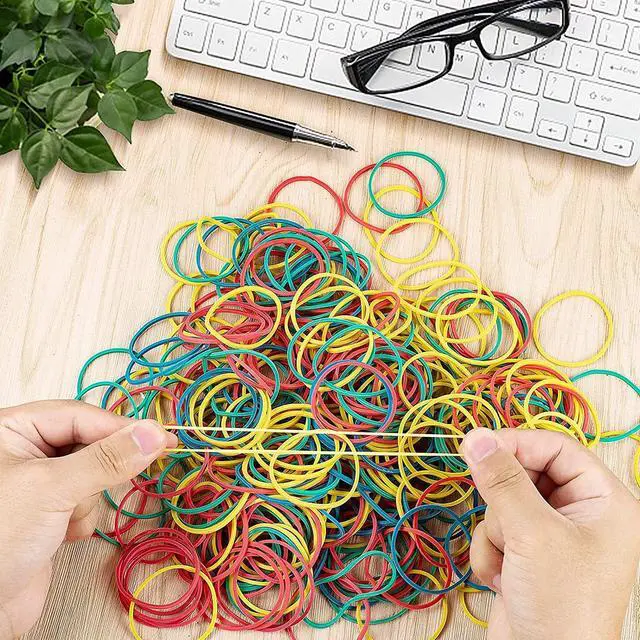 Alt view image 5 of 5 - 700PCS Multicolor Rubber Bands,Assorted Color Rubber Bands,Sturdy,Heat Resistant Rubber Band for School, Home, or Office
