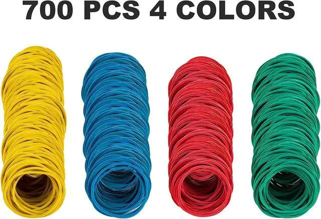 Alt view image 2 of 5 - 700PCS Multicolor Rubber Bands,Assorted Color Rubber Bands,Sturdy,Heat Resistant Rubber Band for School, Home, or Office